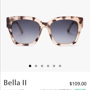 DIFF Eyewear Bella II Cream Tortoise Grey Sunglasses